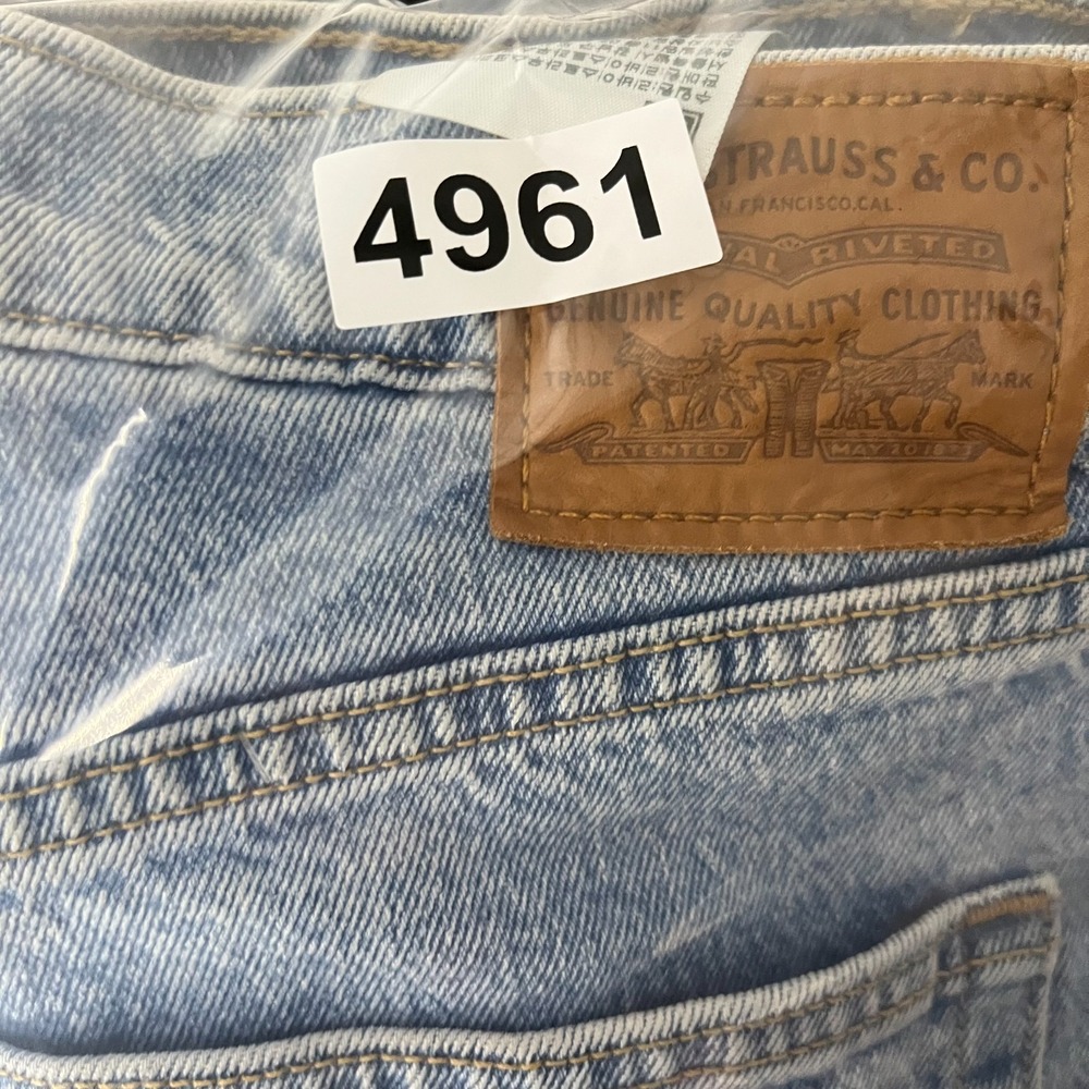 Levi's Ribcage Straight Jeans Women's Blue Denim Classic Button Fly - 30X26.5 - Picture 12 of 12